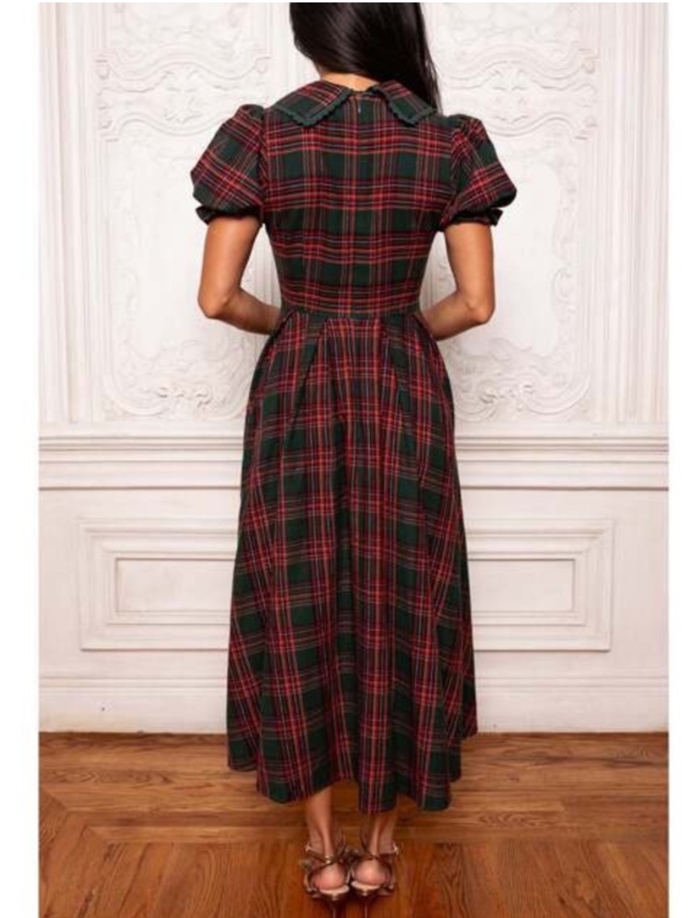 Ivy City Co Sophia Dress in Evergreen Plaid- Size 20W - Picture 4 of 15